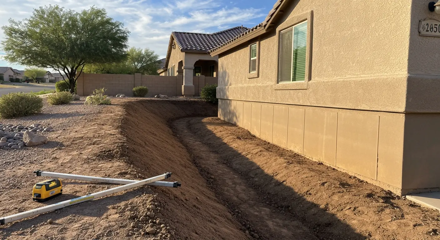 Grading and drainage work