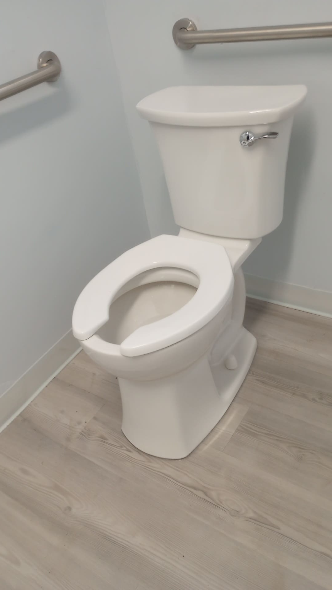 Newly Installed White Toilet