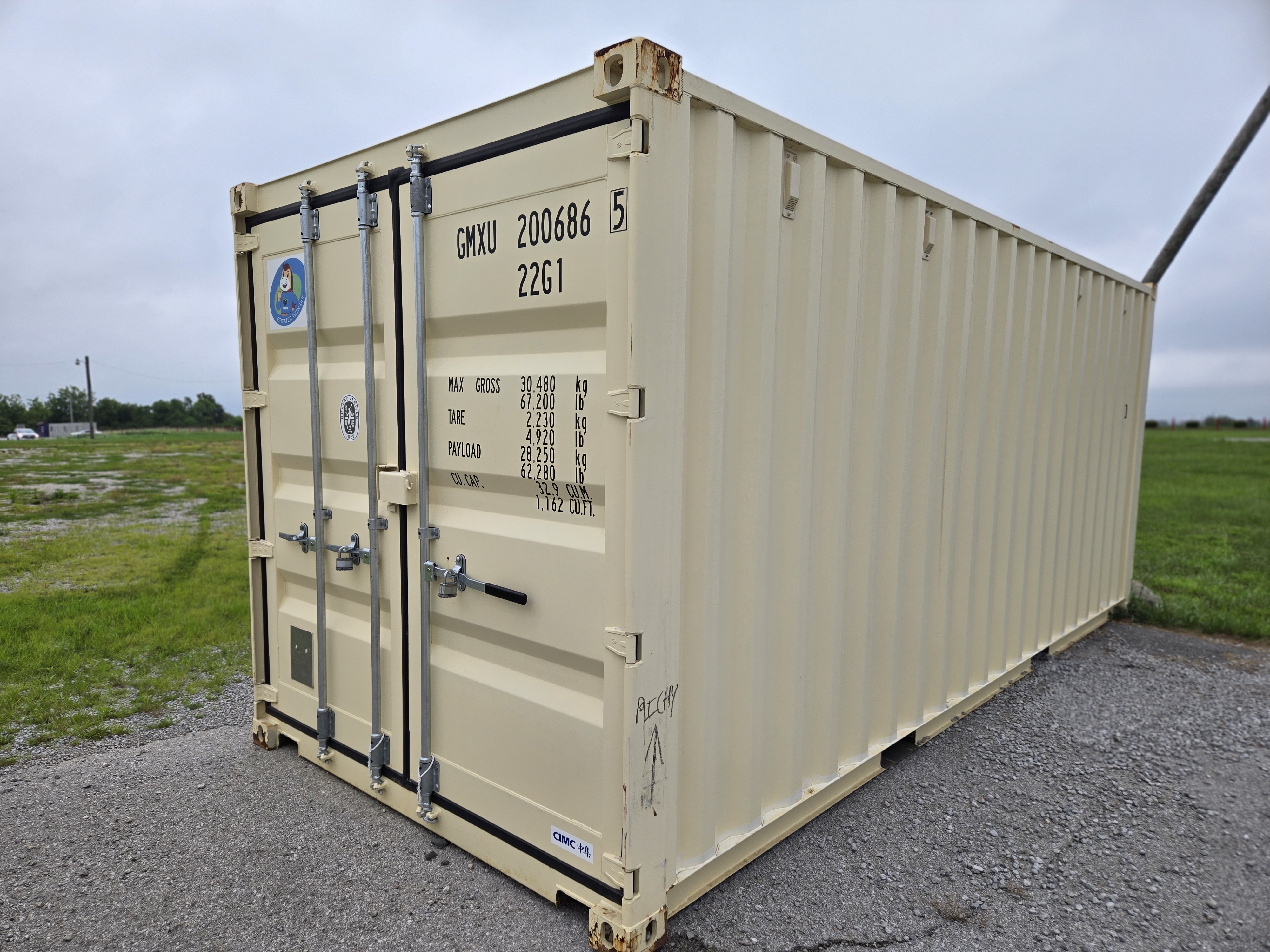 Gcuu Containers 20fFT Tunnel Double door New One trip GMXU2006865 Wnchester Kentucky
