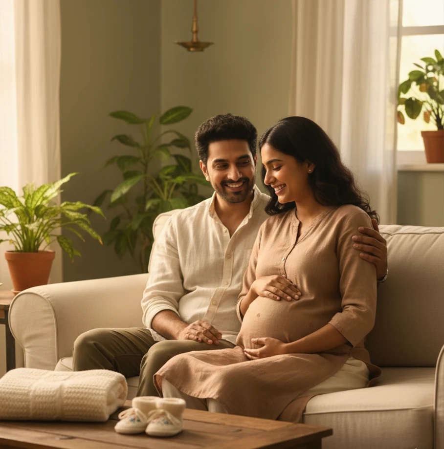 Happy couple expecting