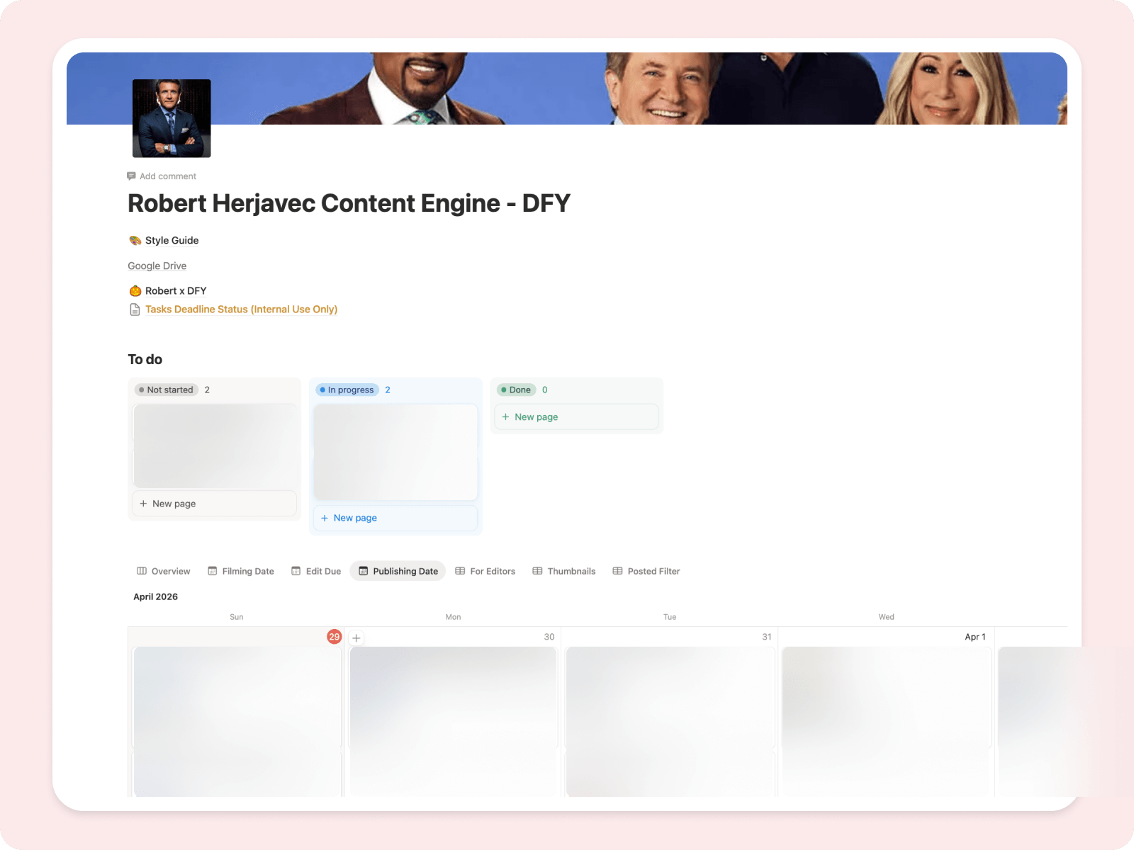 Editor & Coordinator Placement