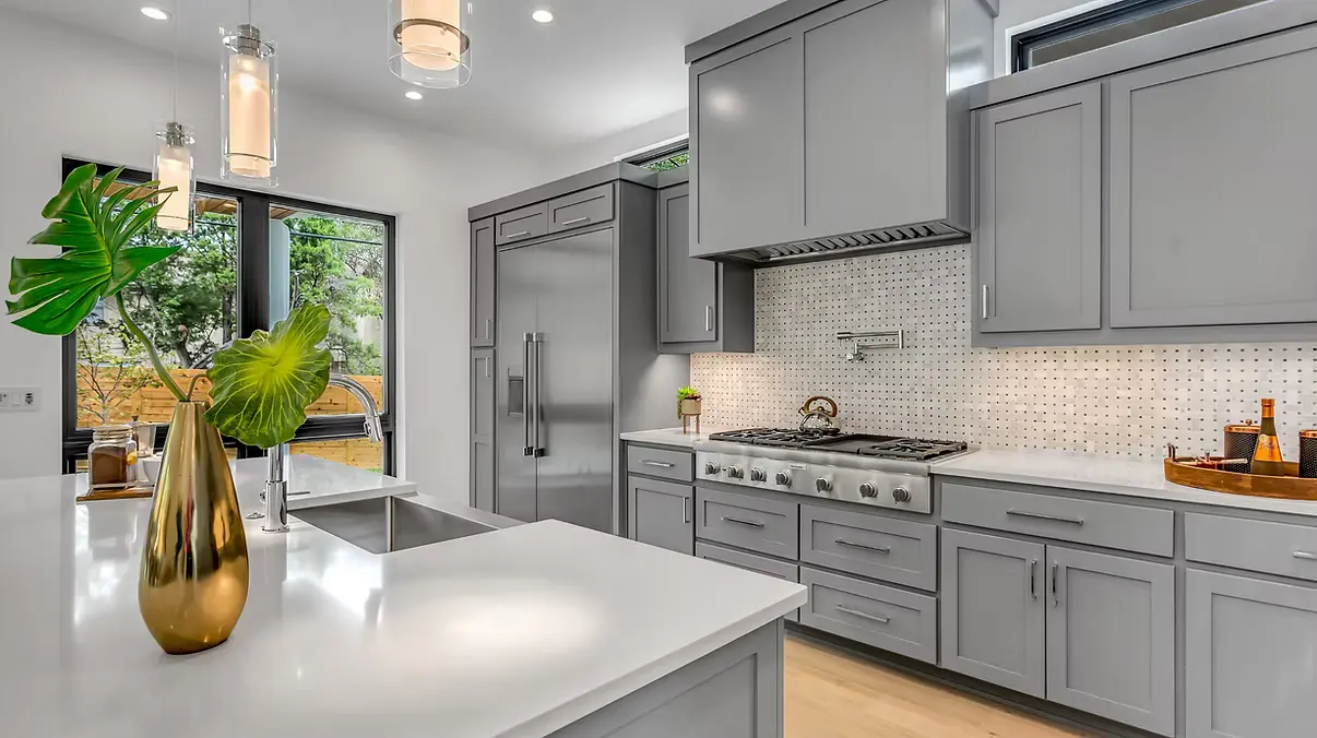 A clean, decluttered kitchen prepared for showings