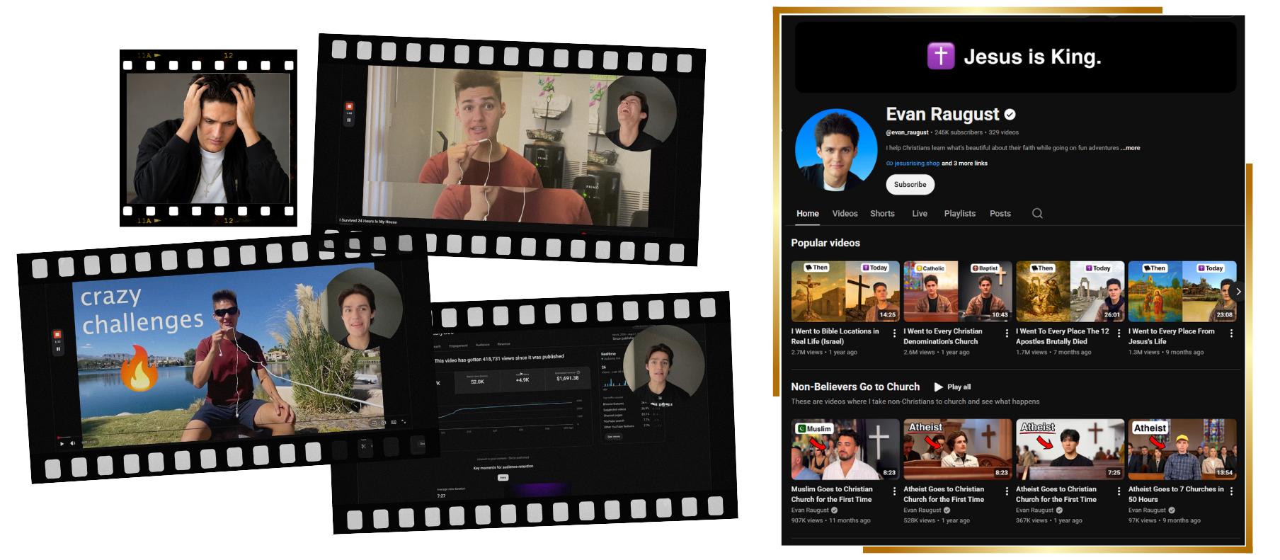 Creator working late at night on YouTube content