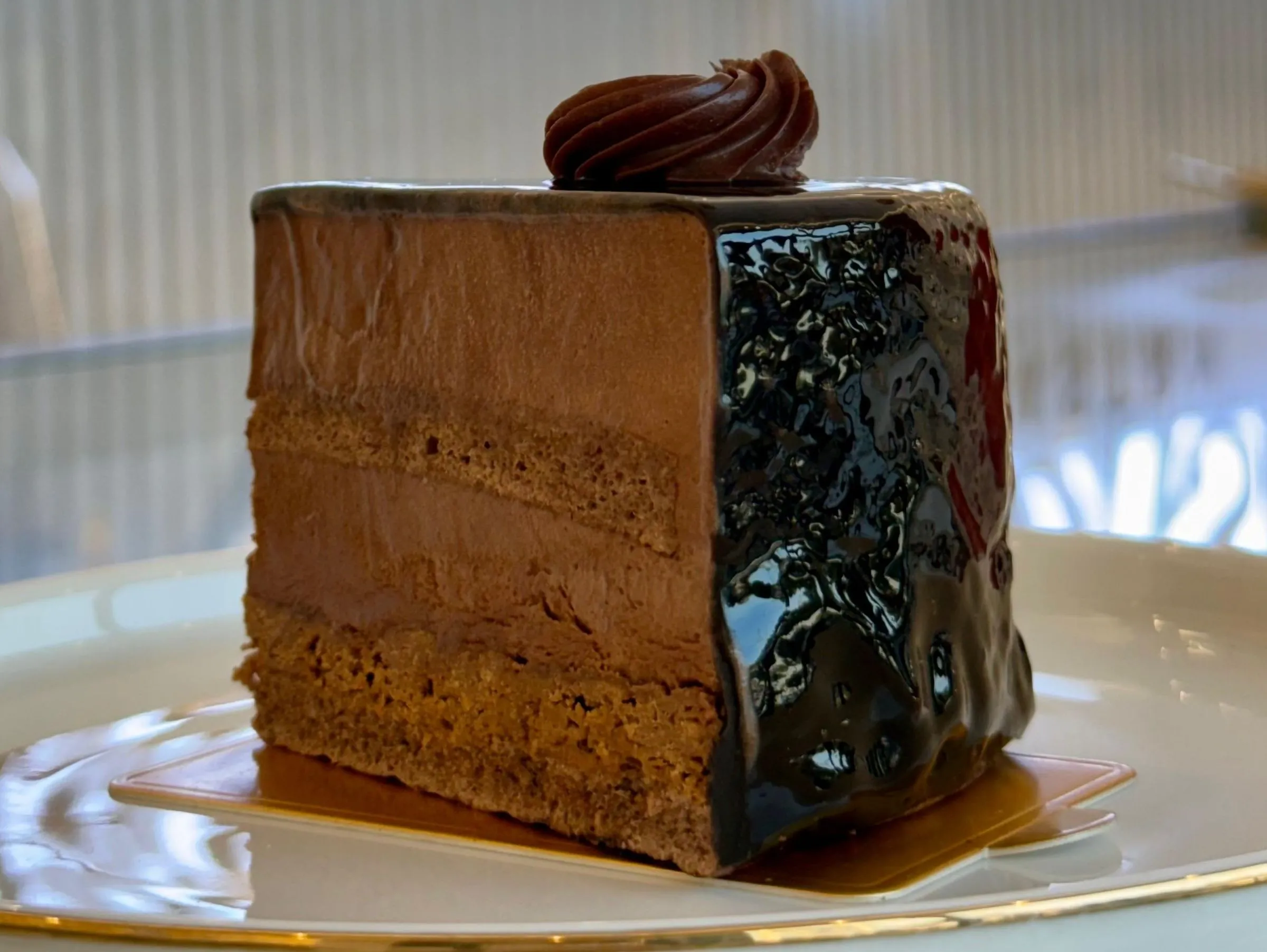 Chocolate Almond Praline Cake