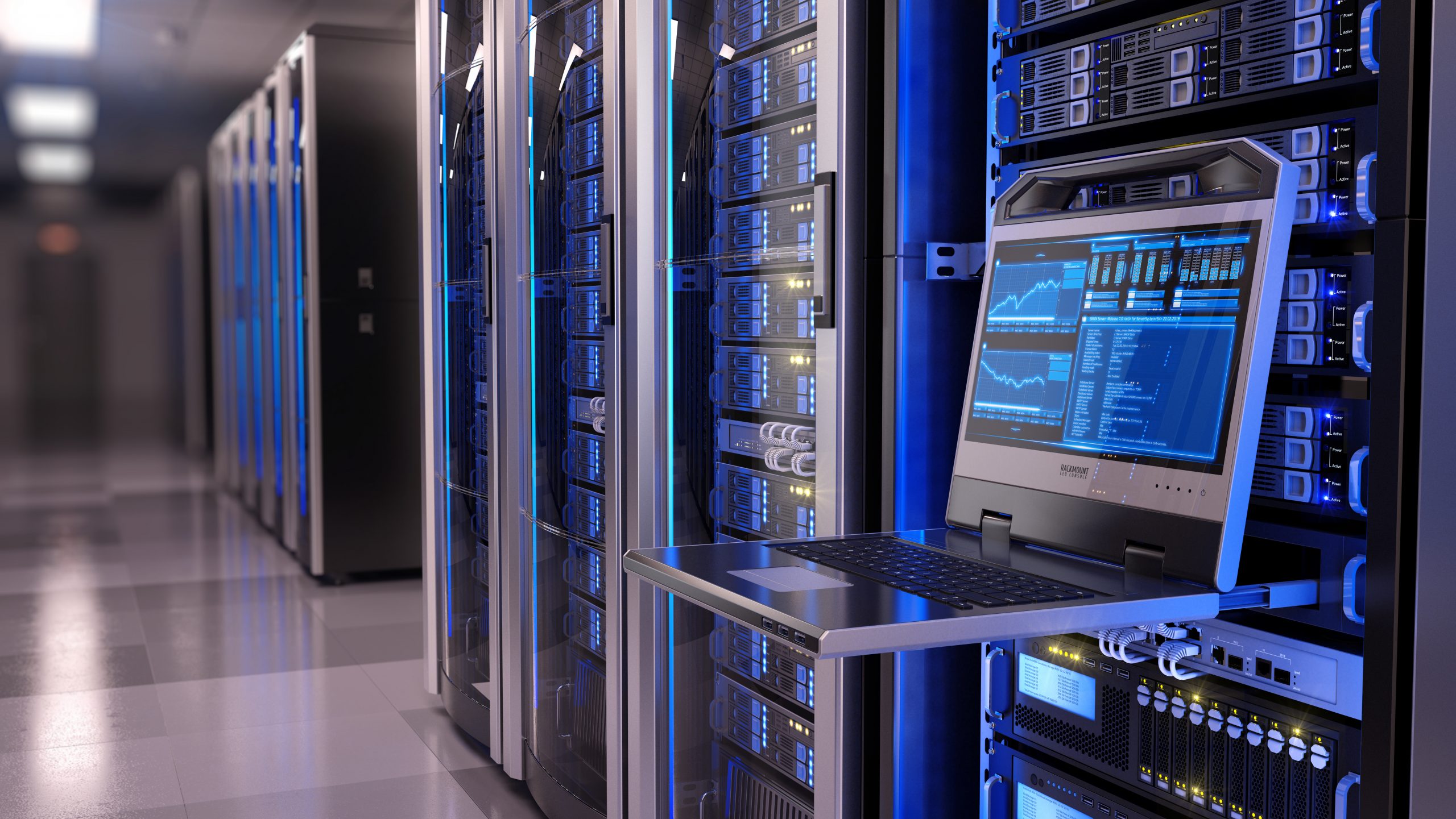 Illustration of a server room data center. Image credit: MIDA  