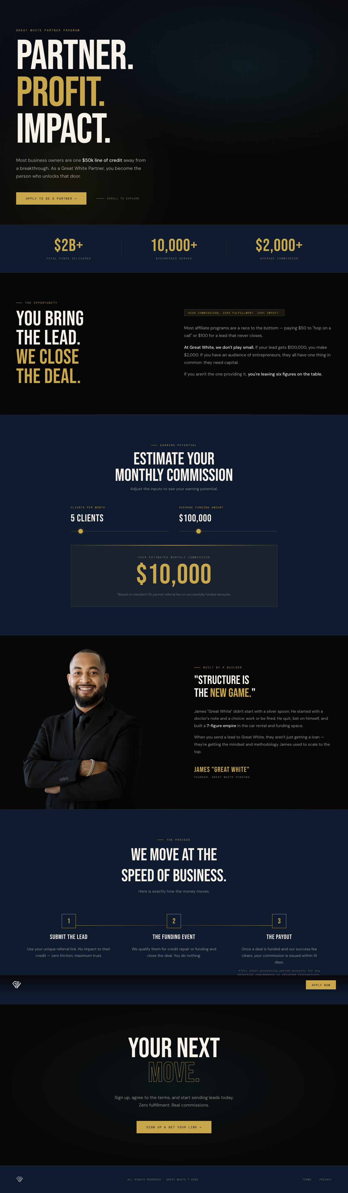 Partner with Great White