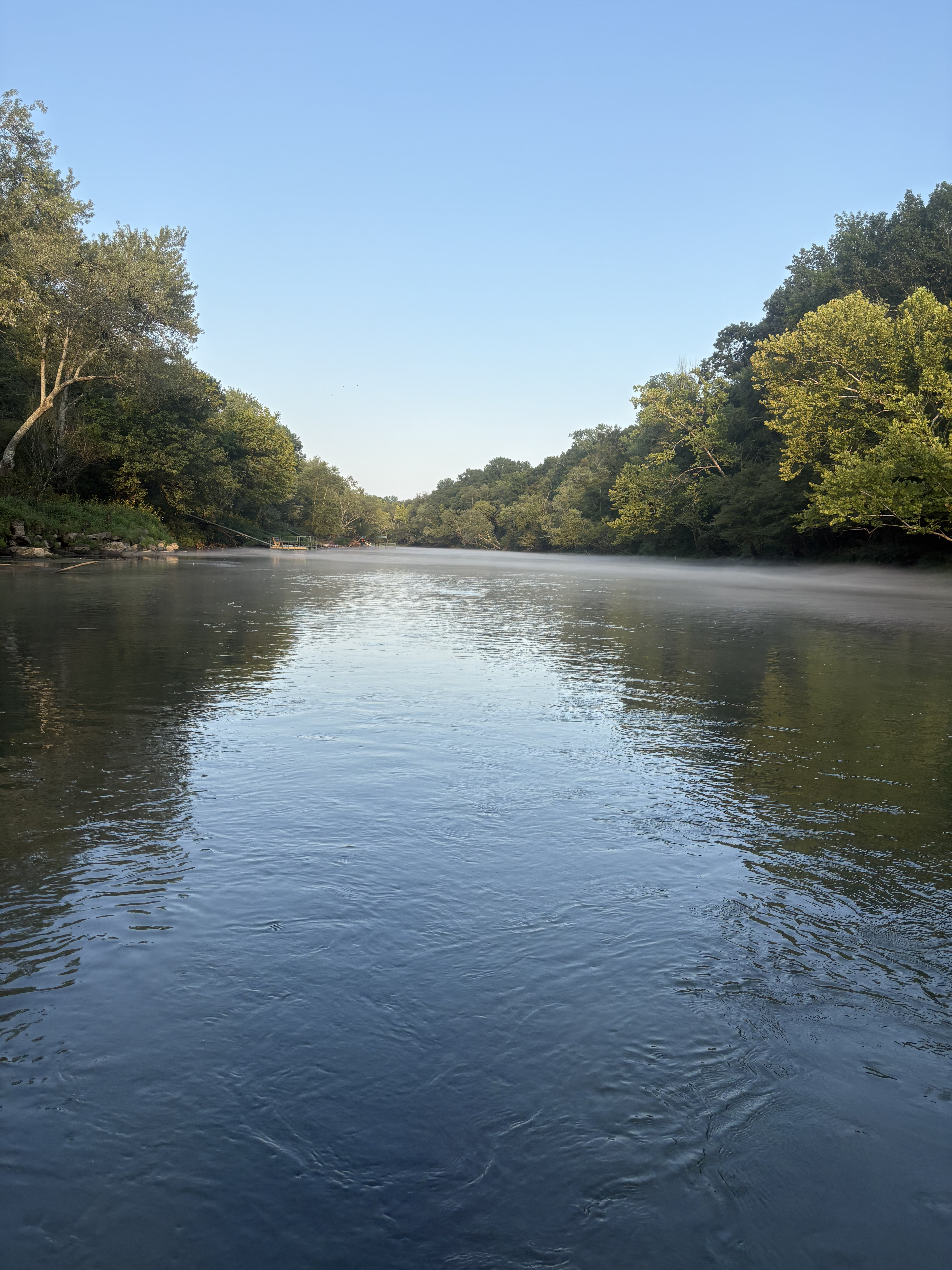 Middle section of Little Red River with calm riffles ideal for wading