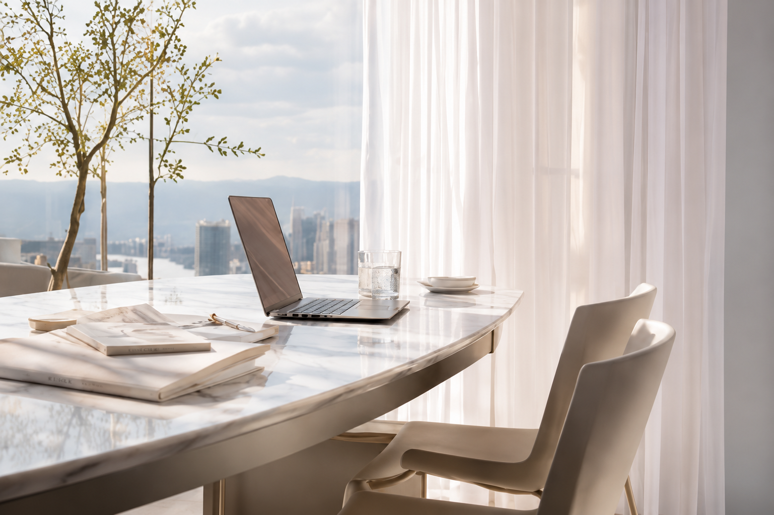 Bright founder workspace