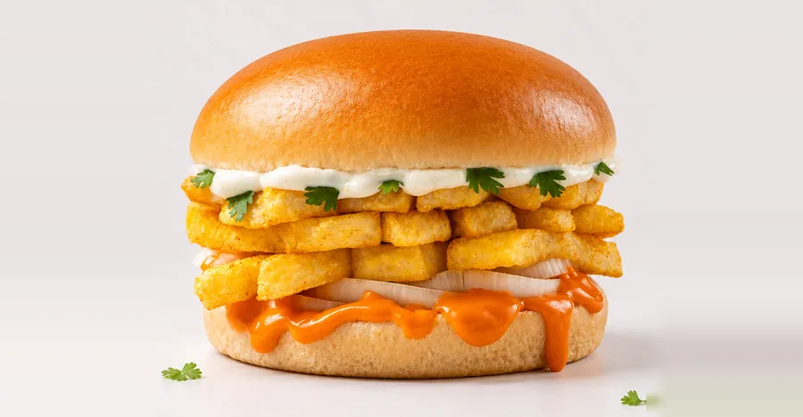 Chip Butty stacked with classic CHIPZ and signature sauce