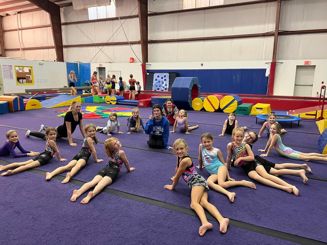 Child on balance beam
