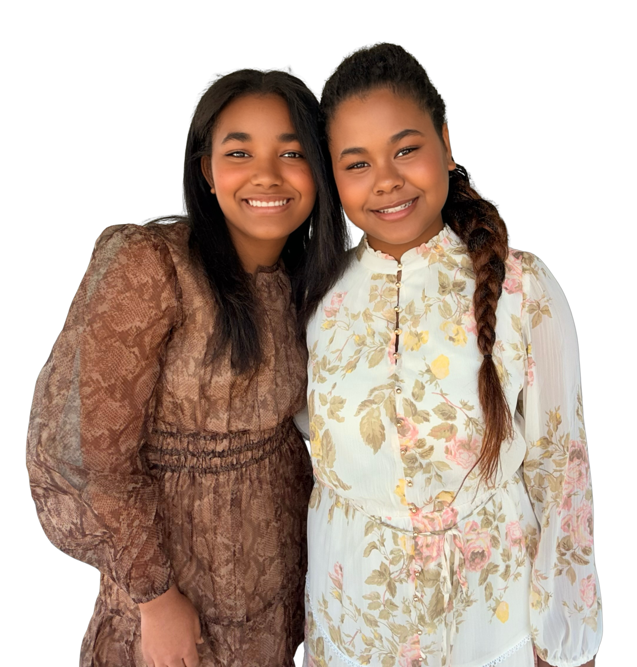 Akemi and Aiko West smiling warmly with their musical journey background