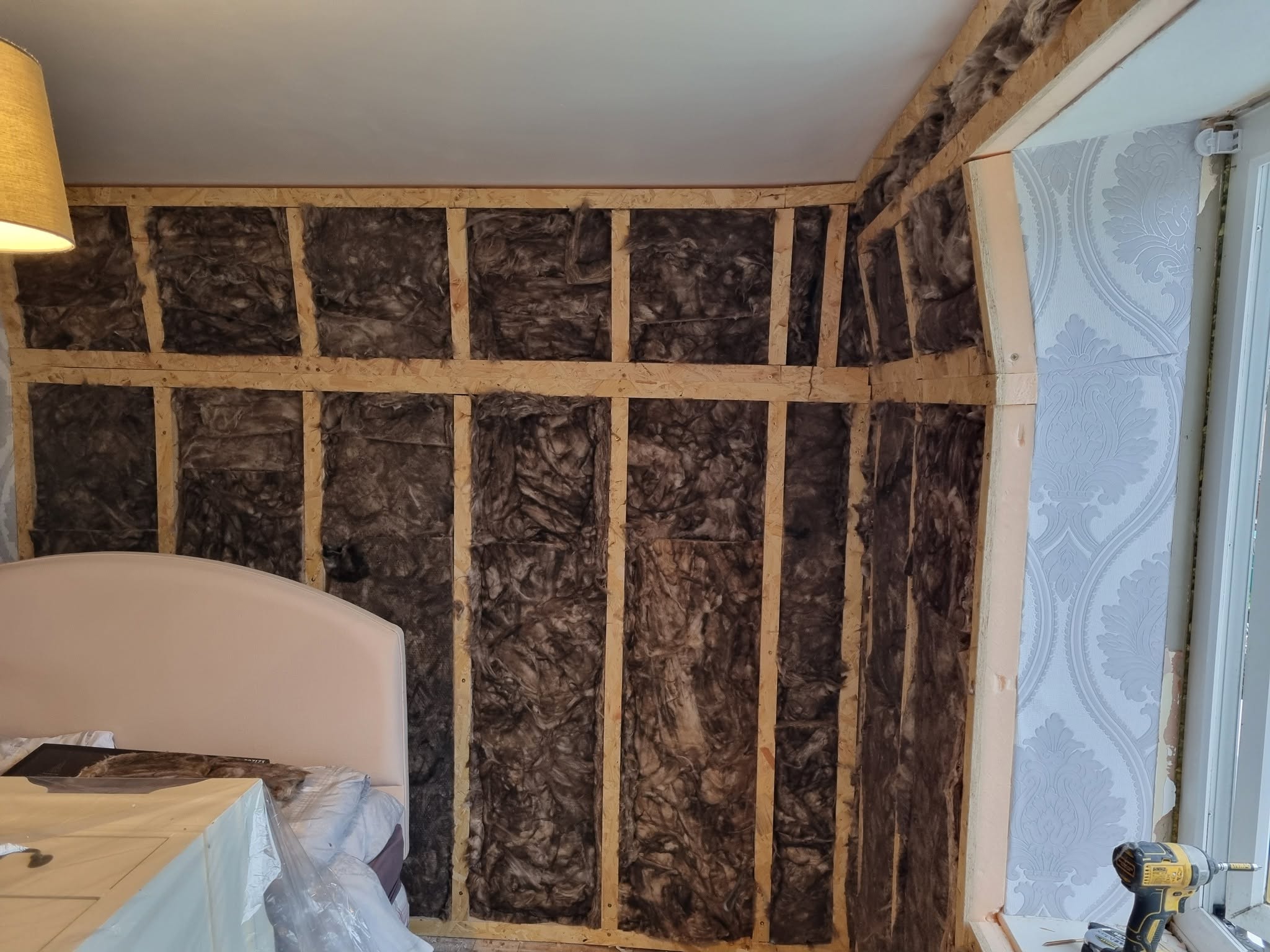 Completed internal wall insulation project in South Devon