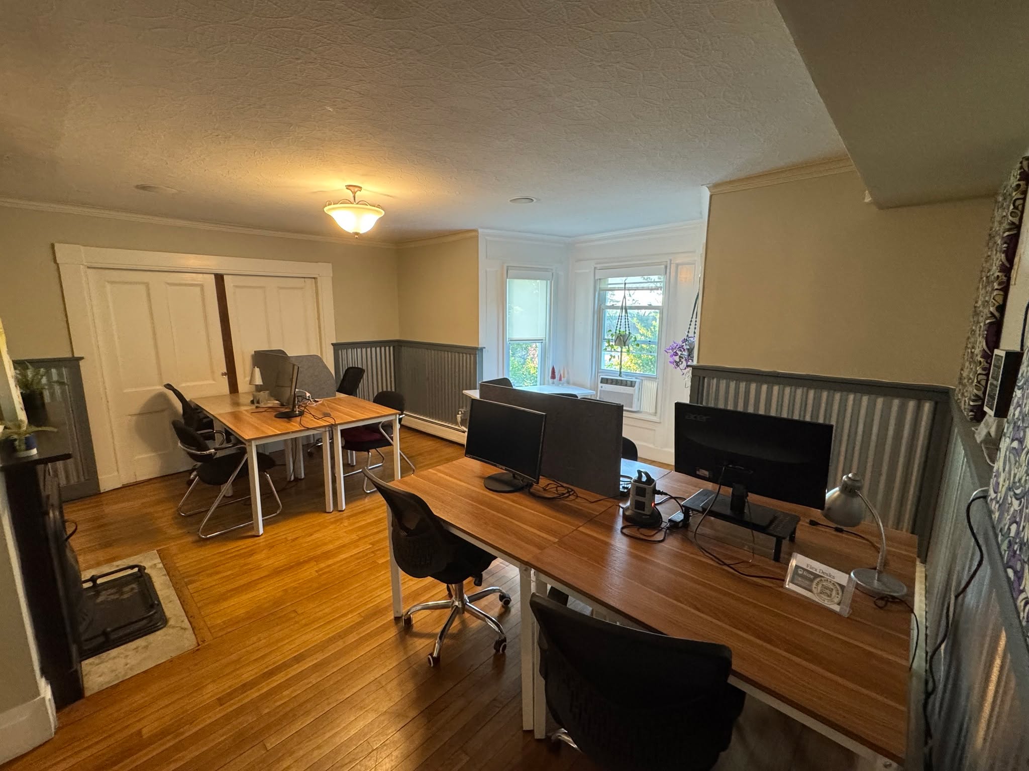 Private office with desk and bookcase