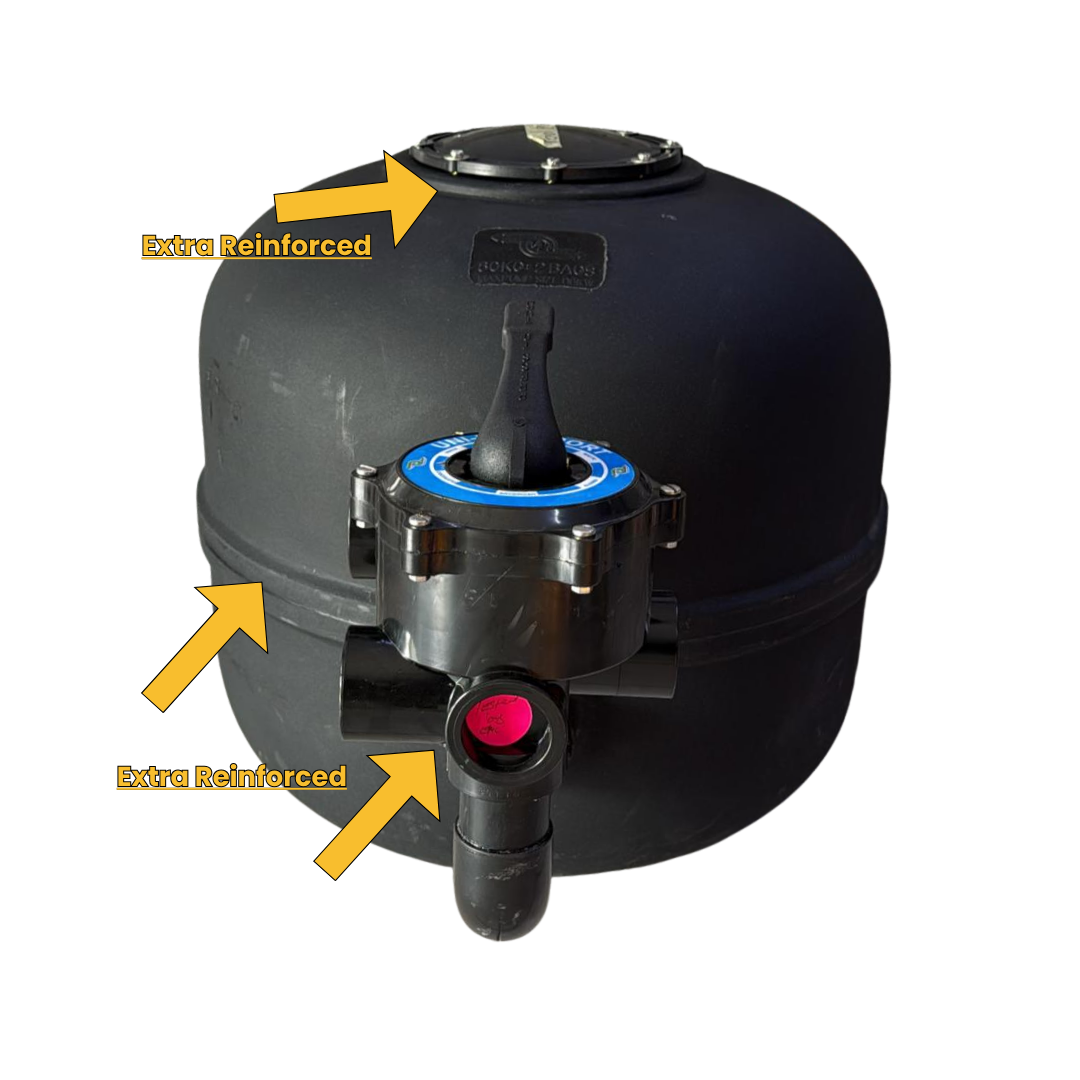 UNI 3 Bag Black pool filter with 5 year tank warranty