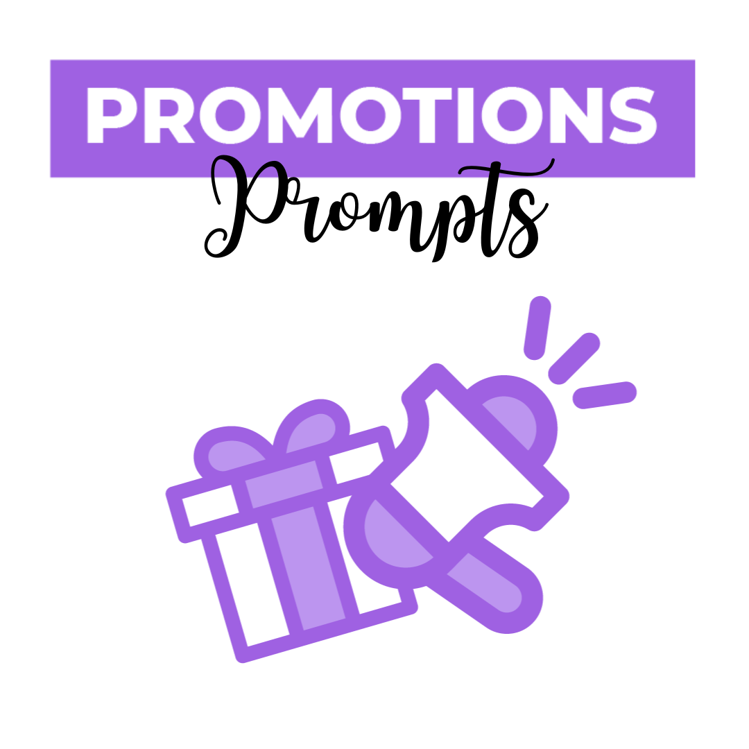 Promotions Prompts: icon of a gift and megaphone