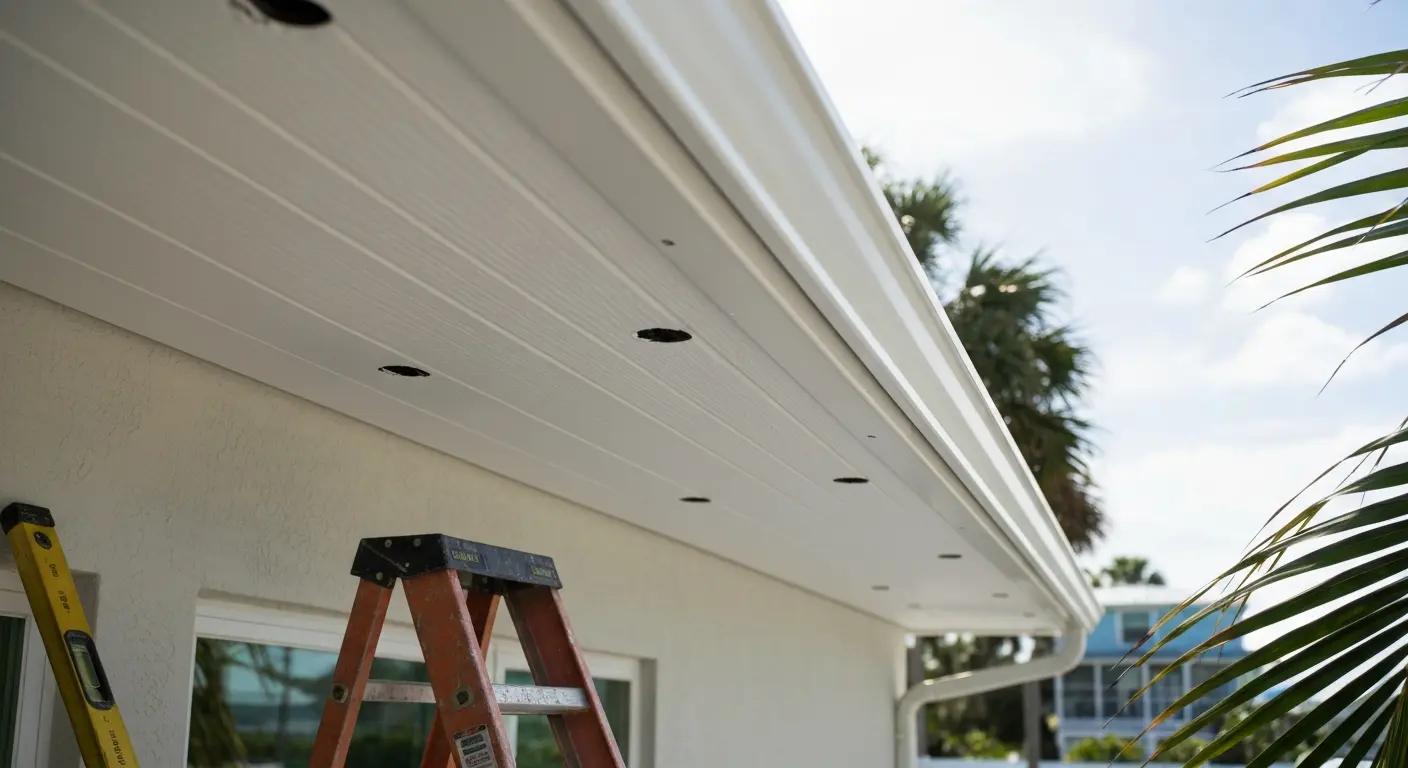 Soffit installation project