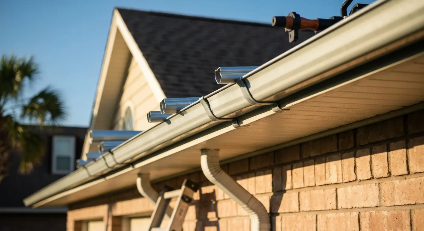 Gutter repair work