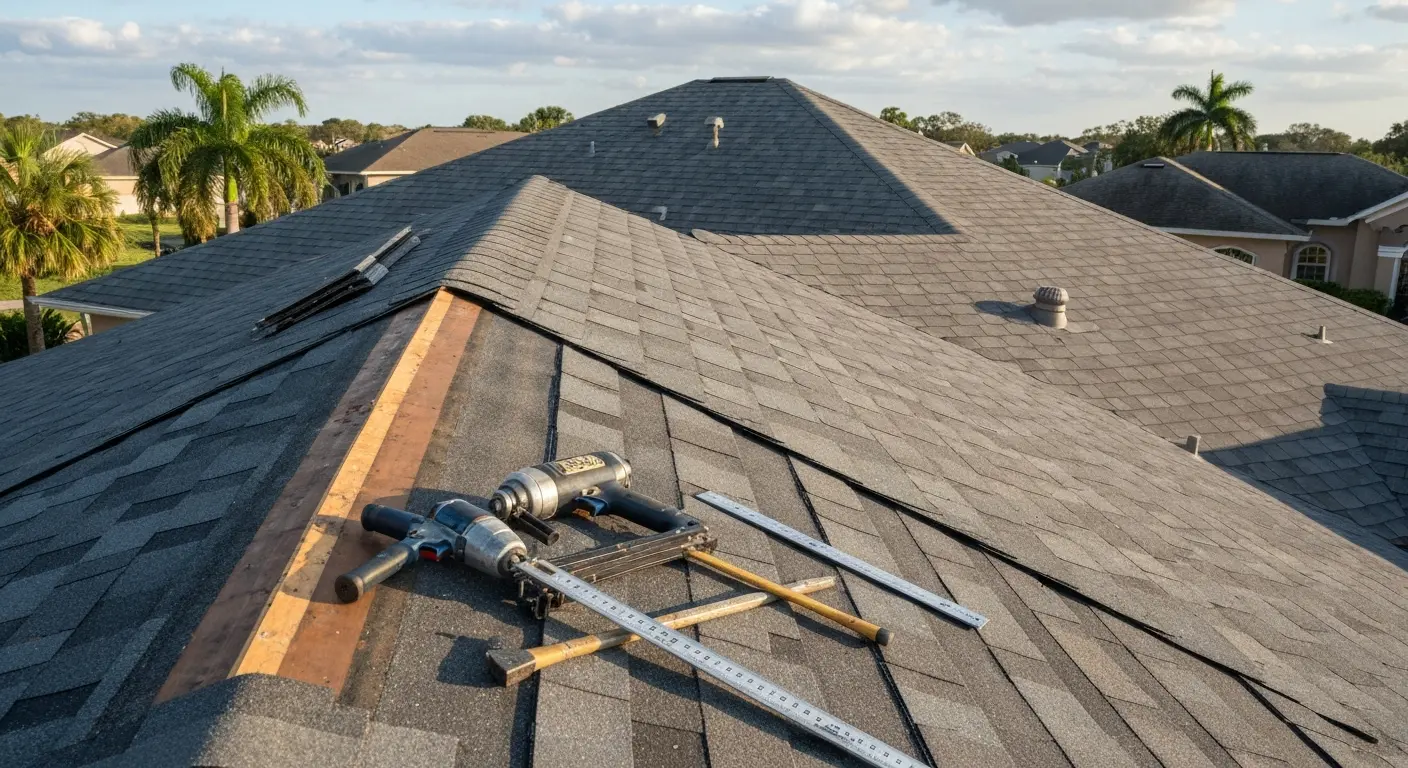 Roof repair work