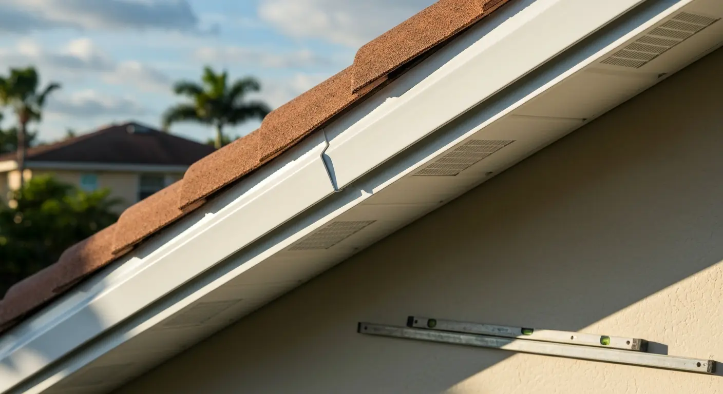 Soffit installation project