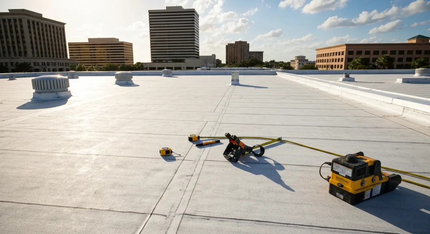 Commercial flat roof
