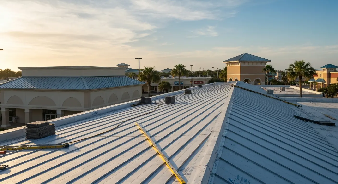 Commercial roof installation