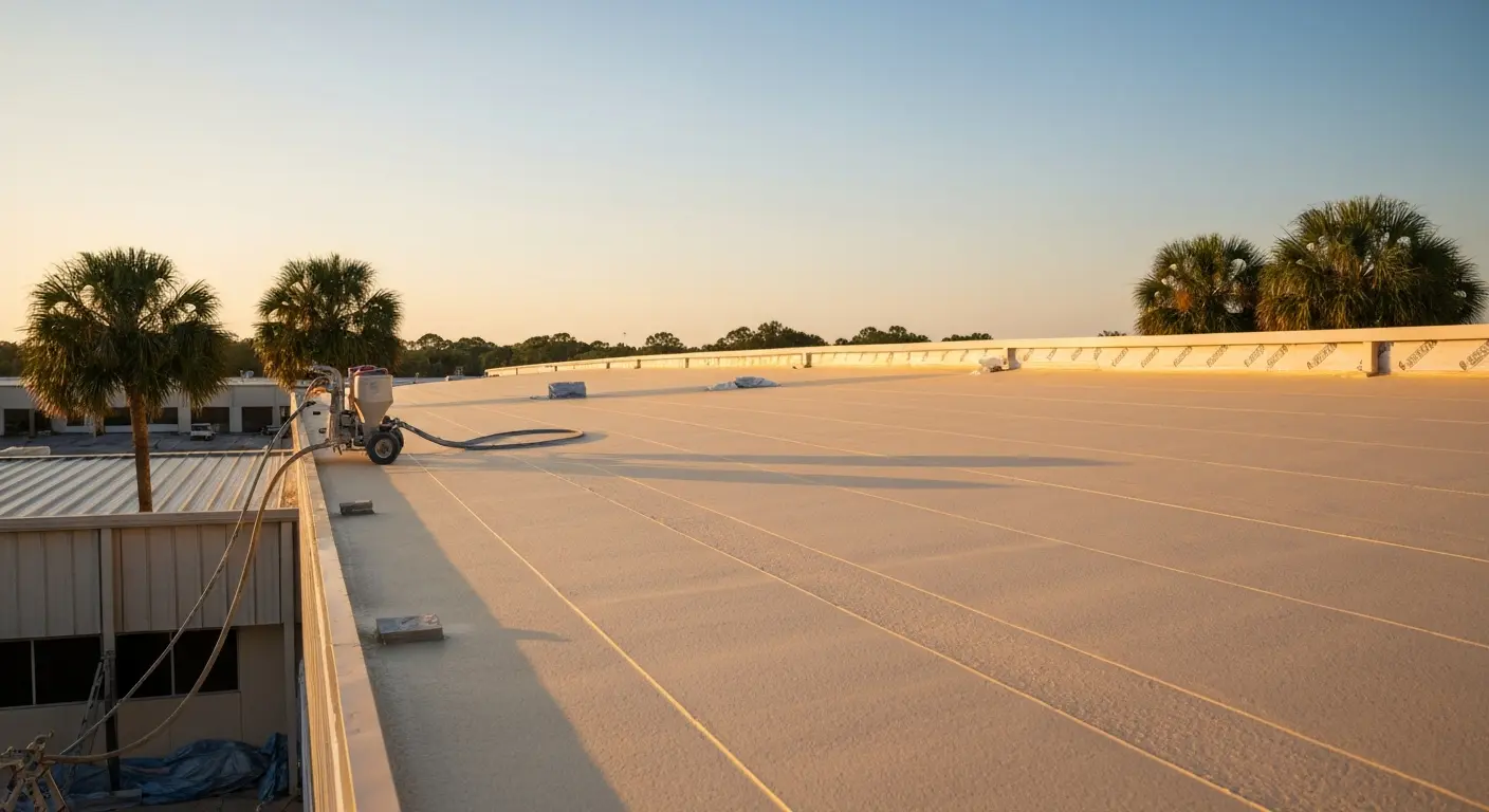 SPF roof installation
