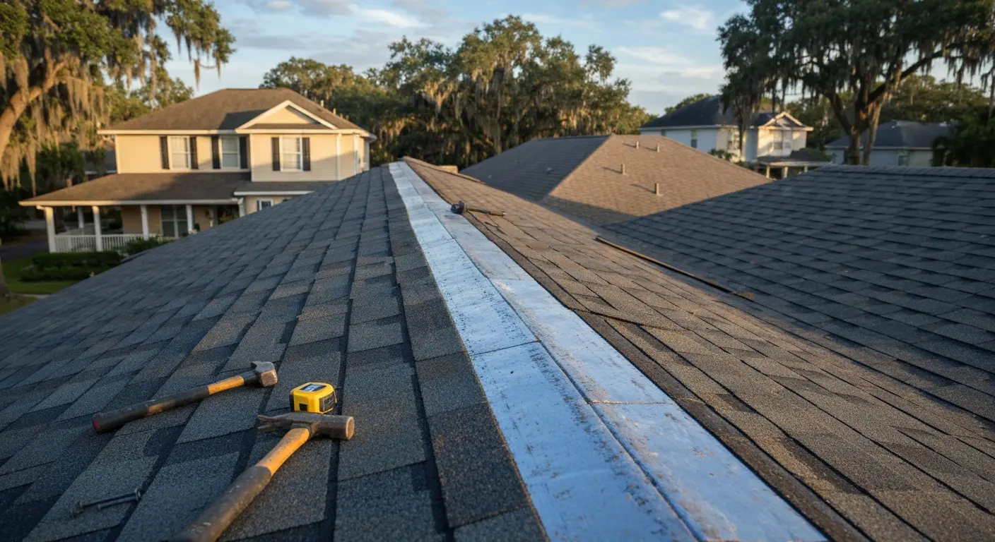 Storm damage roof repair