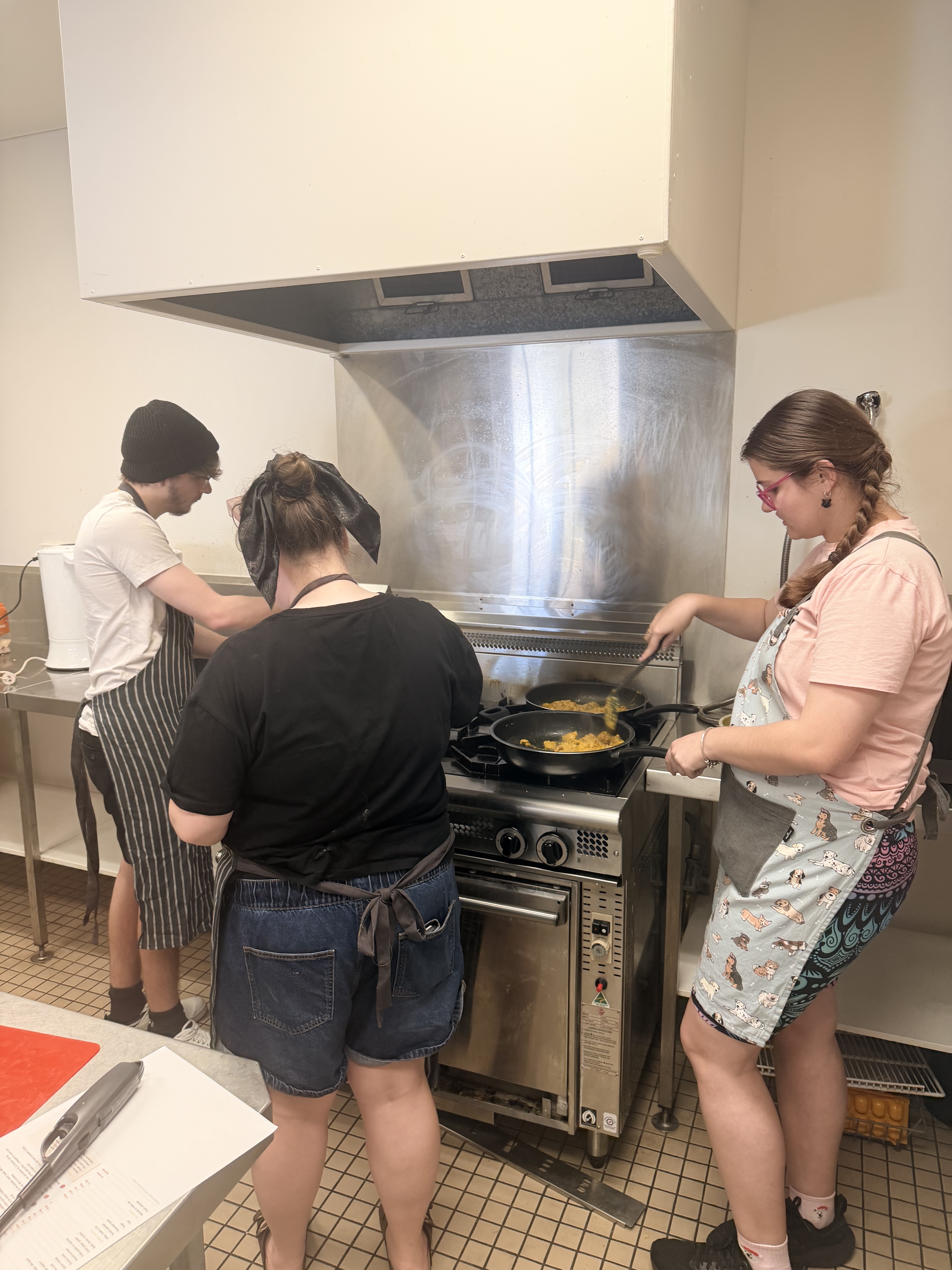 Global Kitchen participants cooking