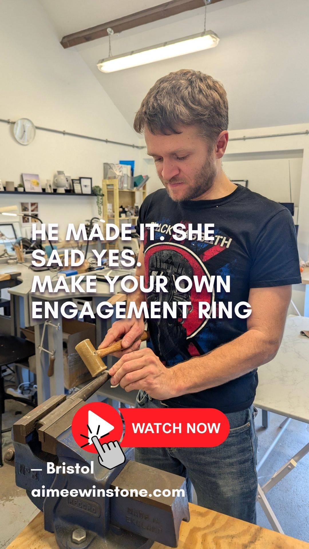 How James Made His Own Engagement Ring in Bristol, A Bespoke Make Your Own Engagement Ring Workshop Story How James Made His Own Engagement Ring in Bristol, A Bespoke Make Your Own Engagement Ring Workshop Story