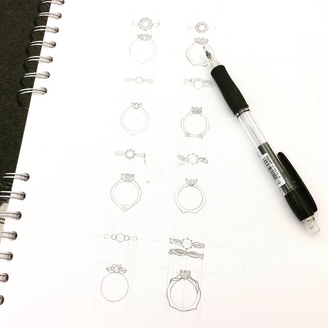 Designs of my lotus flower engagement ring