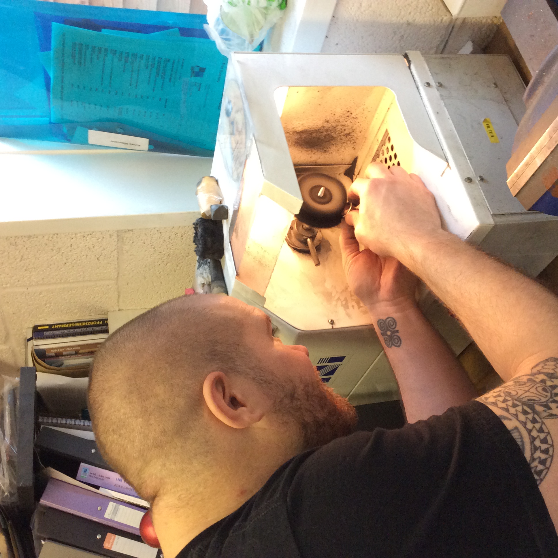 Polishing to a shiny finish