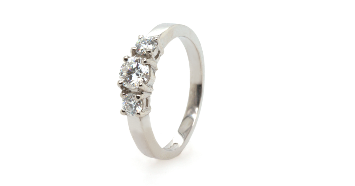 Peter's Platinum Three Stone Engagement Ring — Made By His Own Hands