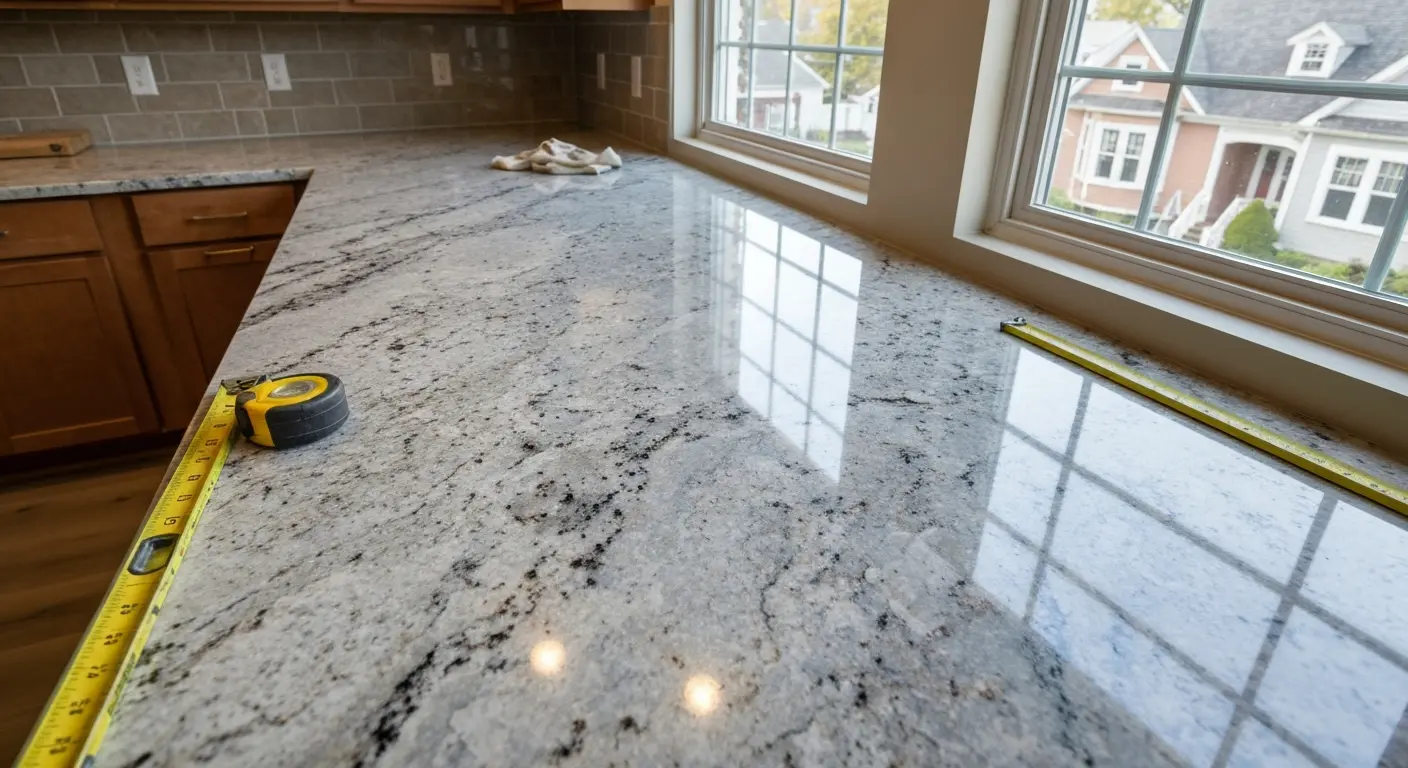Kitchen countertop installation