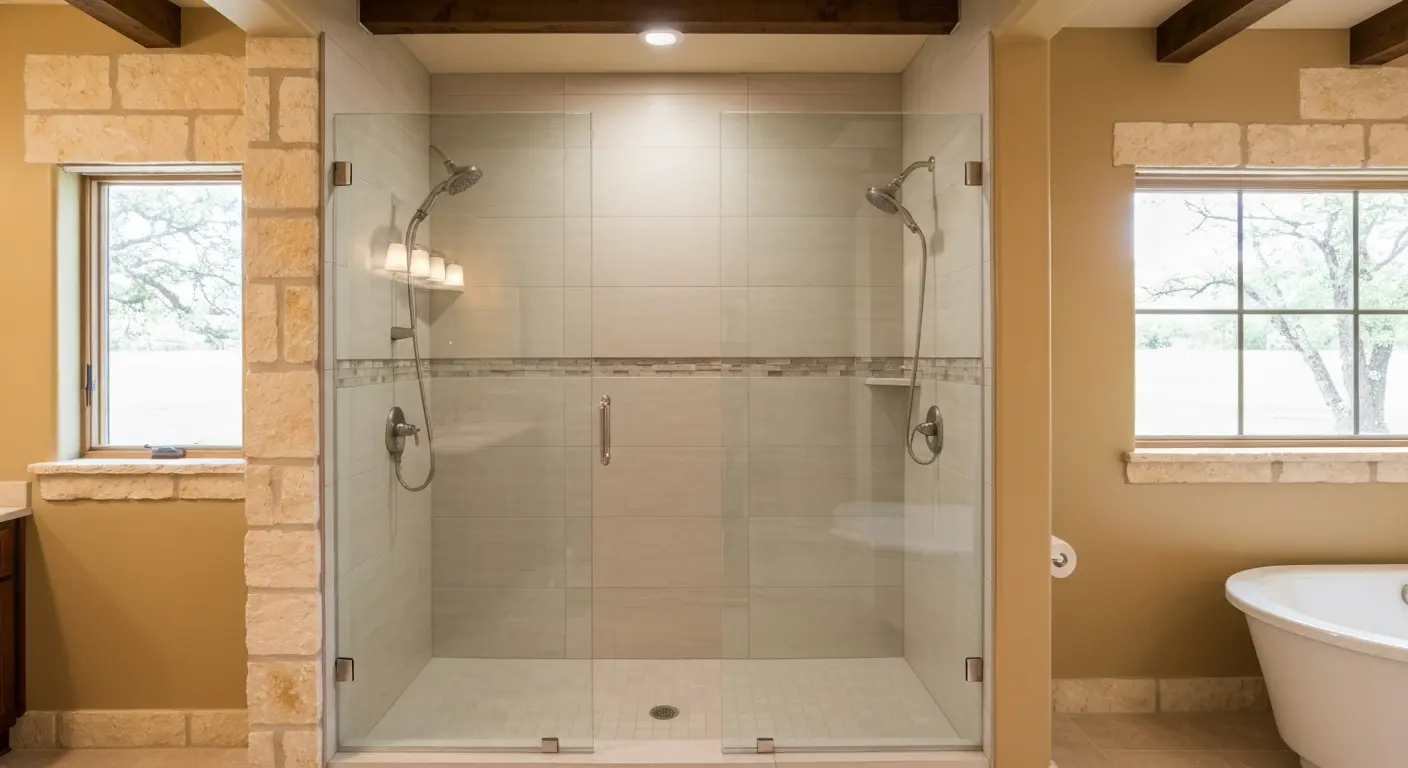 Walk-in shower installation