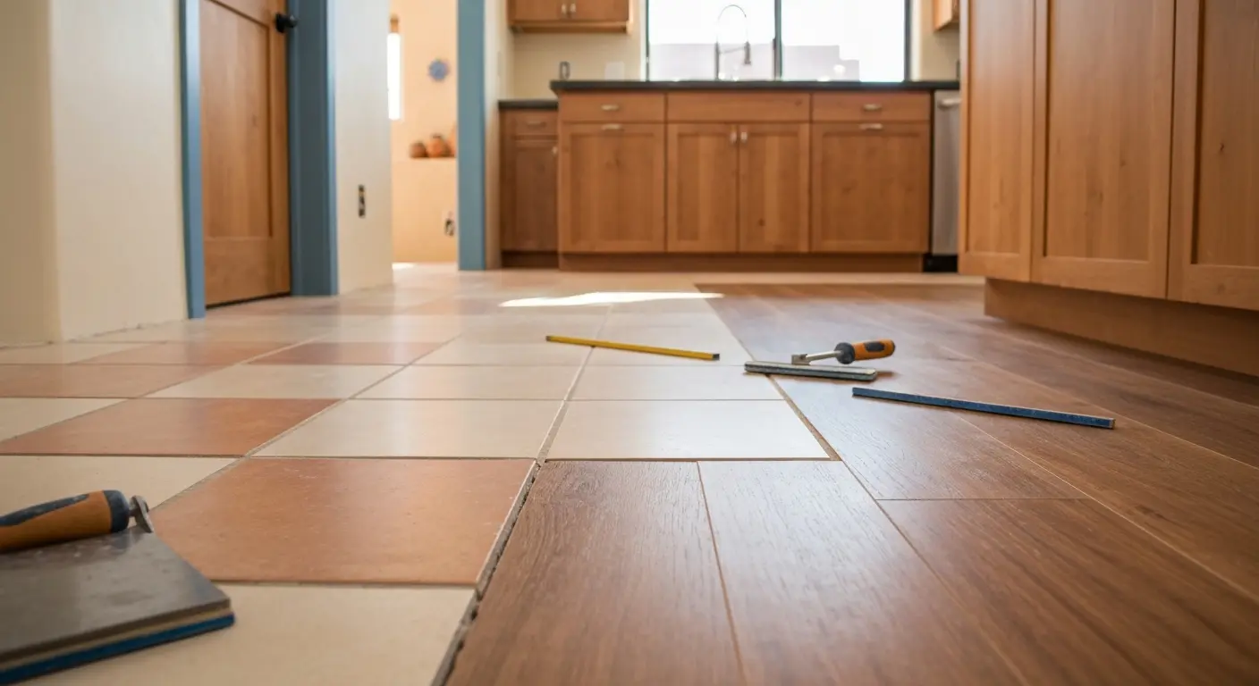 Kitchen flooring installation