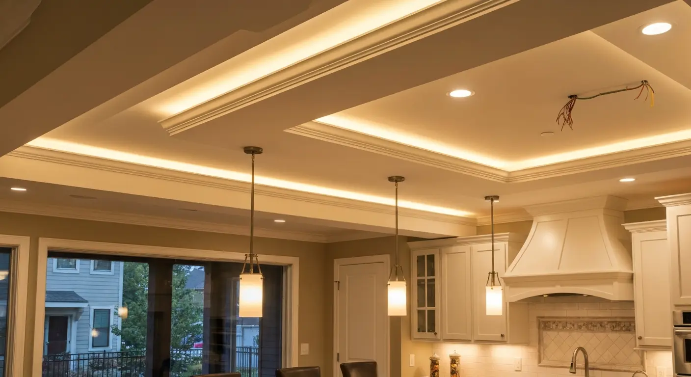 Kitchen lighting installation