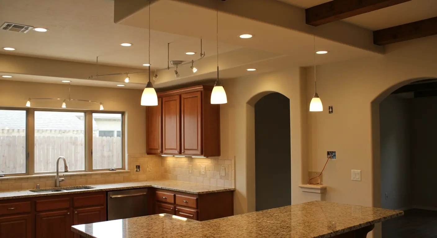 Kitchen lighting installation
