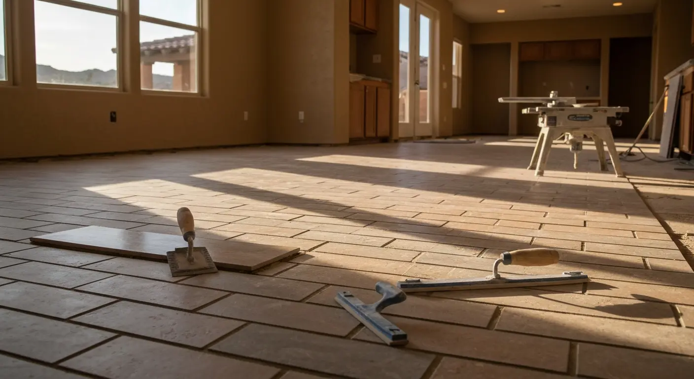 Kitchen flooring installation