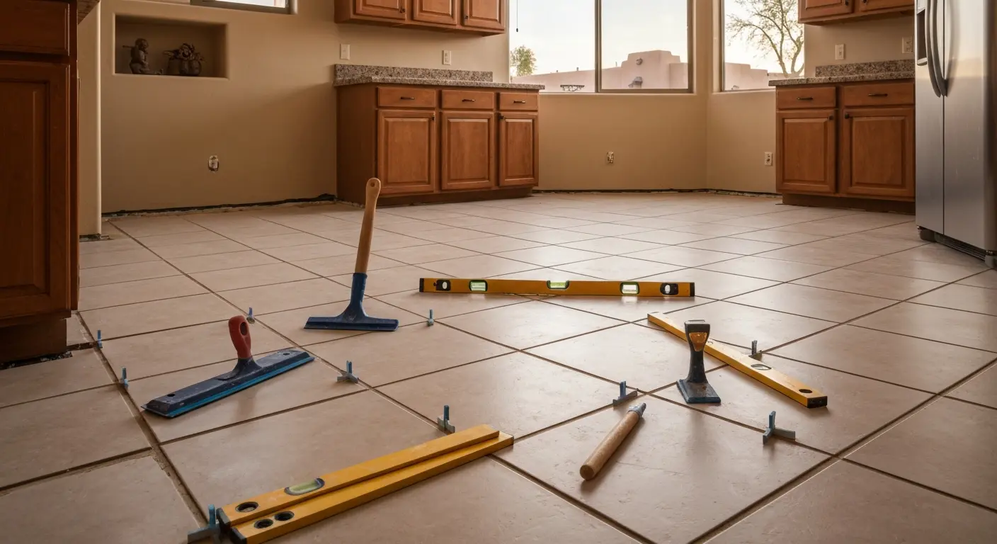 Kitchen flooring installation