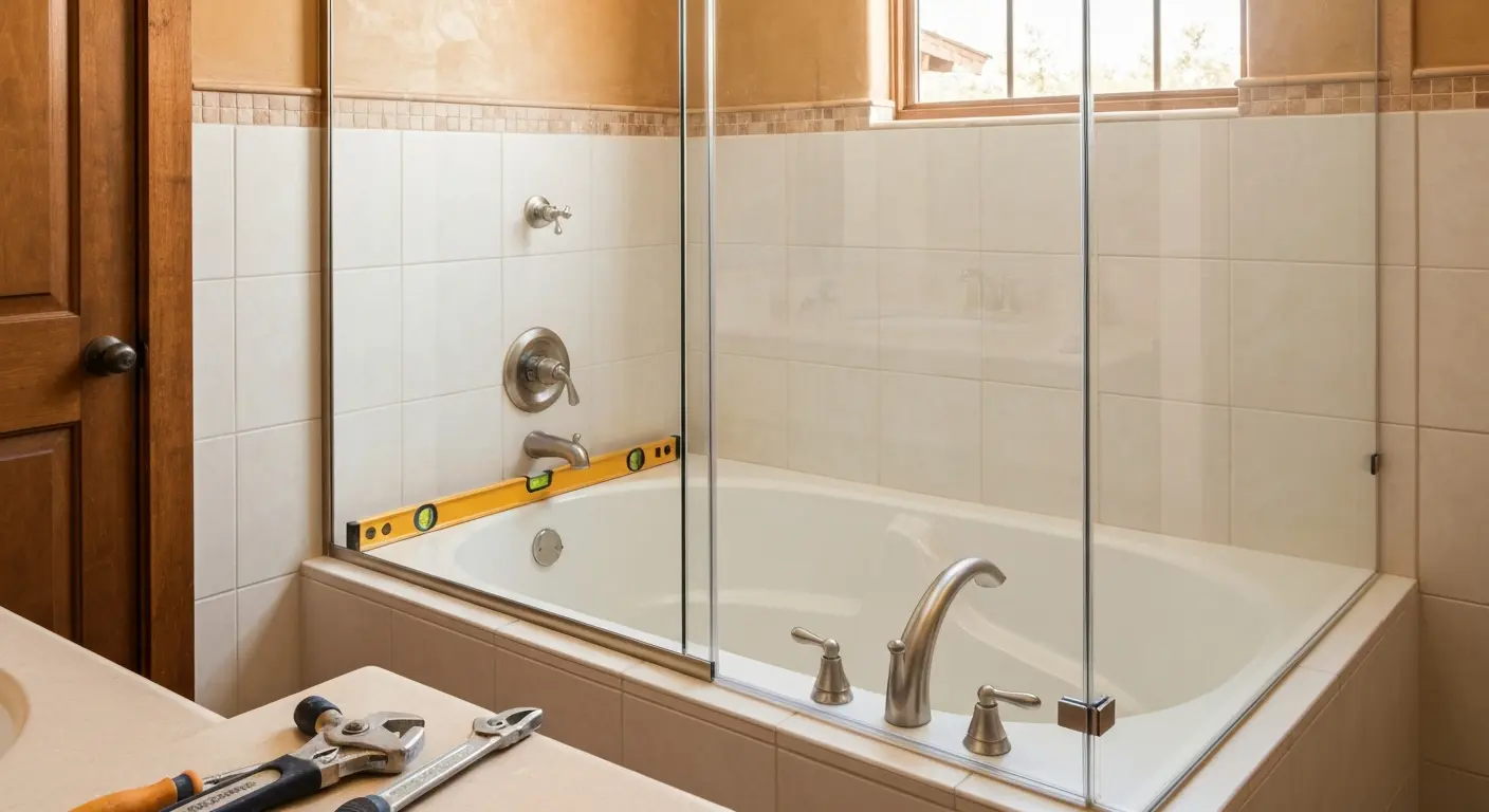 Shower tub combo installation