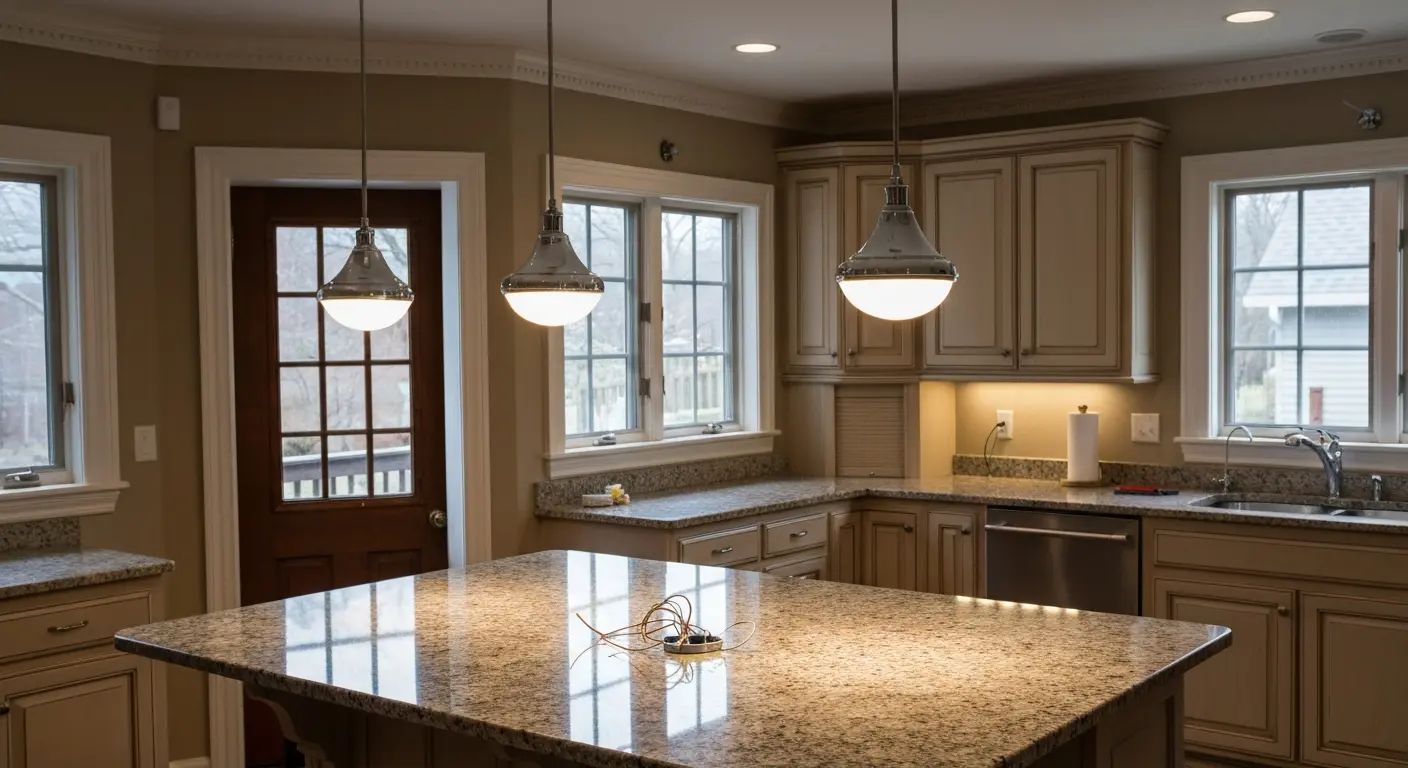 Kitchen lighting installation