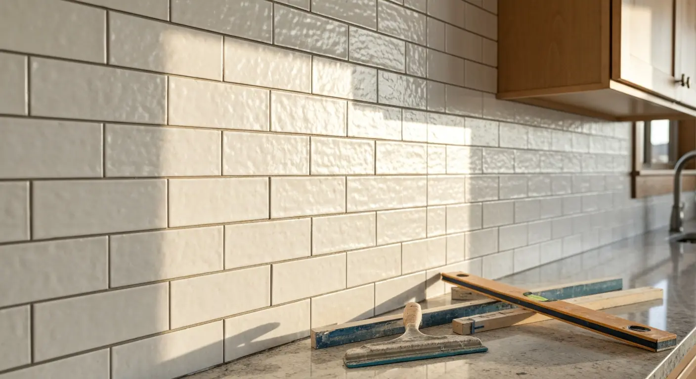 Kitchen backsplash installation