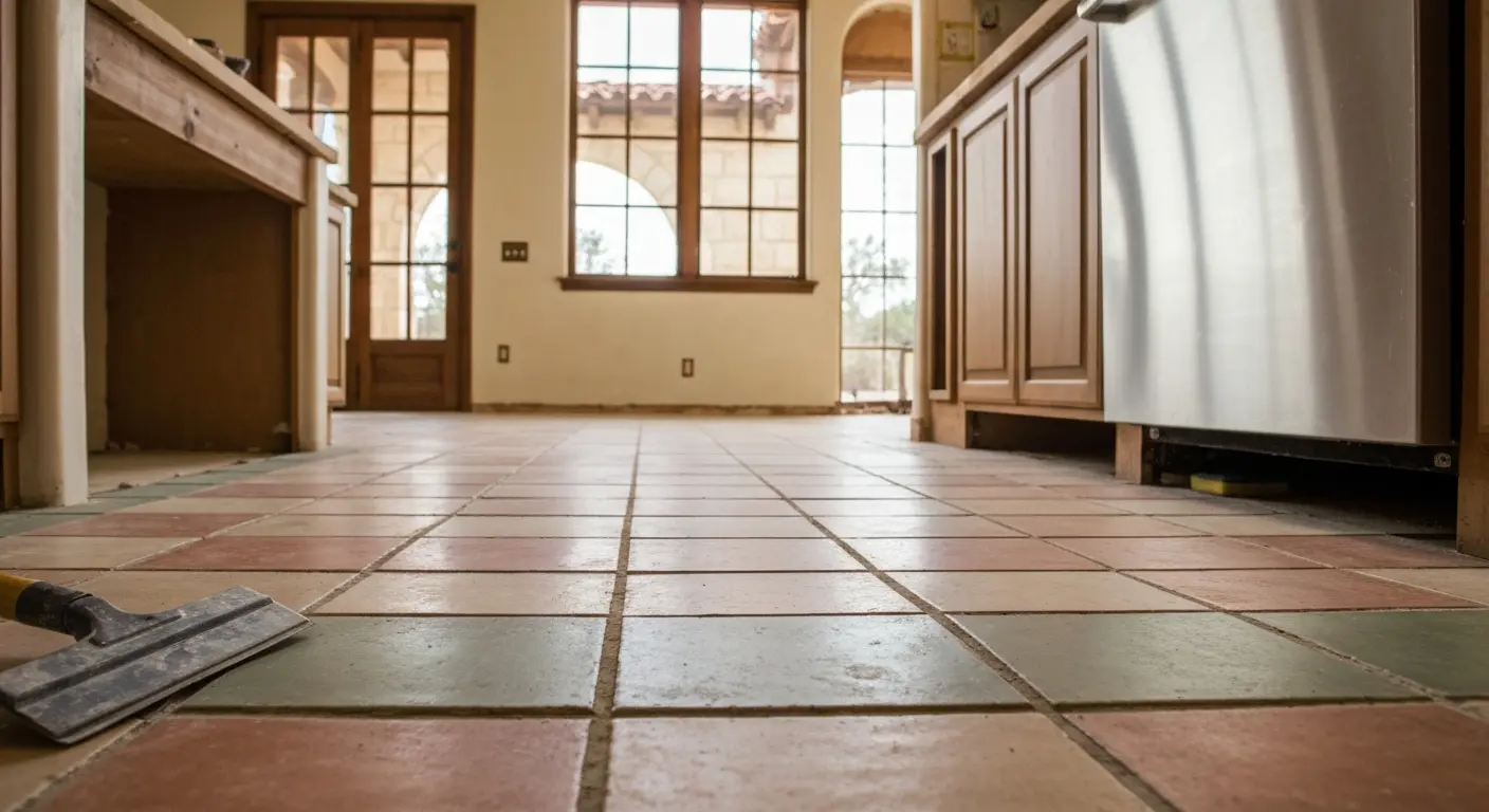 Ceramic tile kitchen flooring