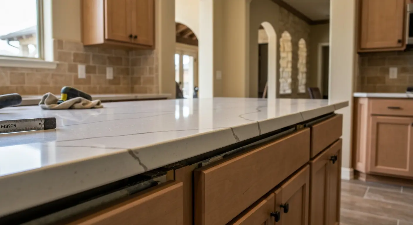 Kitchen countertop installation