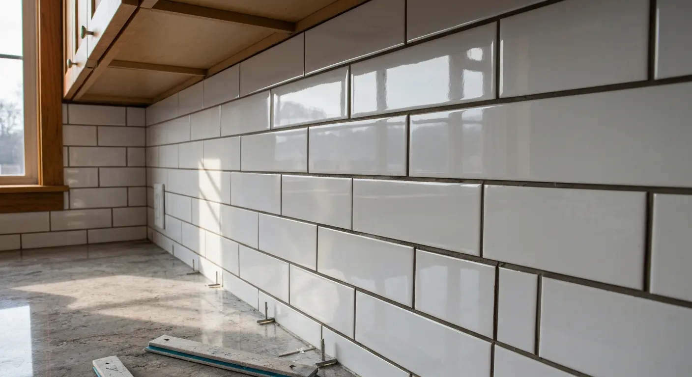 Kitchen backsplash installation