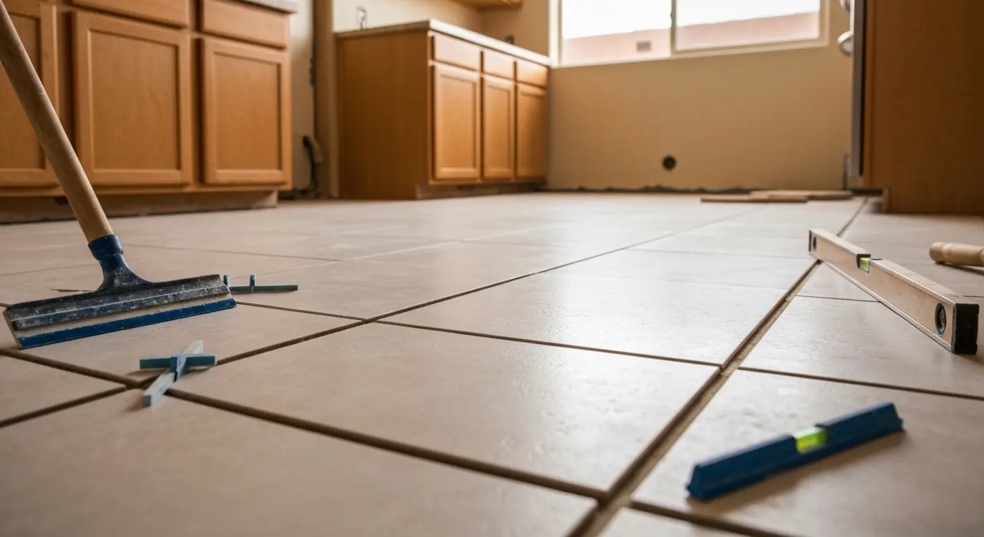 Kitchen flooring installation