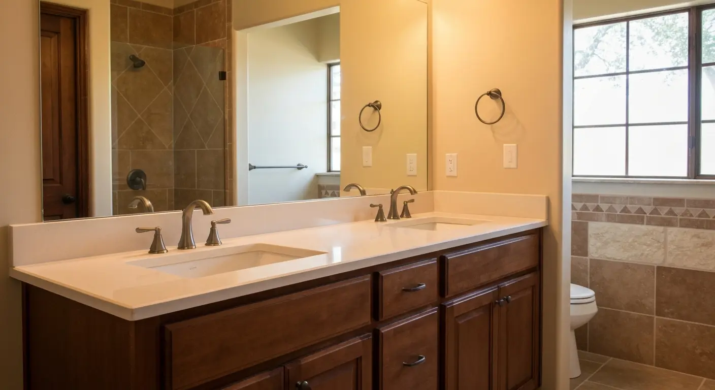 Double vanity installation