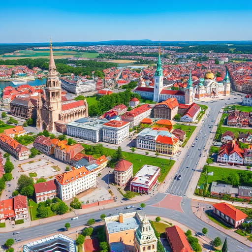 Csorna városkép — napelem telepítés helyszín