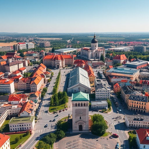 Győr városkép — napelem telepítés helyszín