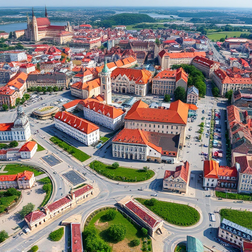 Pápa városkép — napelem telepítés helyszín
